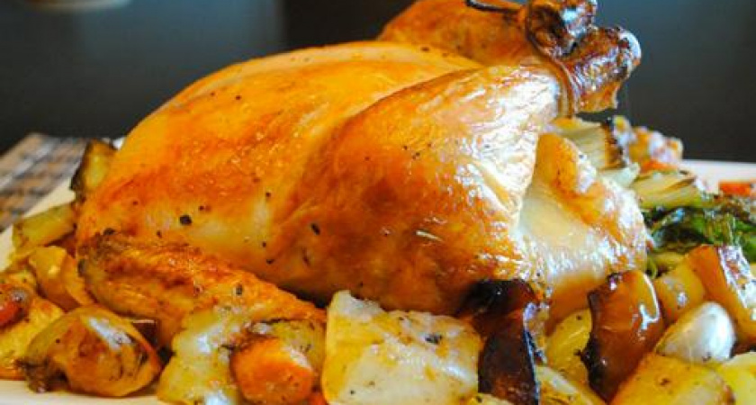 Рецепт курицы с яблоками в духовке: запекаем в форме, рукаве, с черносливом или картошкой