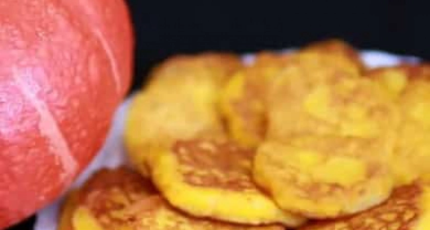 Фото к статье: Пышные оладьи из тыквы - очень вкусно и полезно
