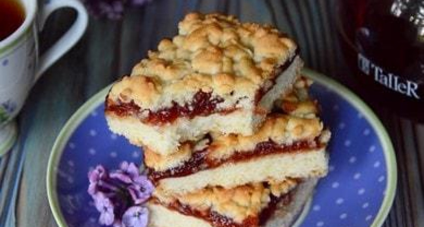 Тертый пирог Крошка с вареньем - вкус из детства
