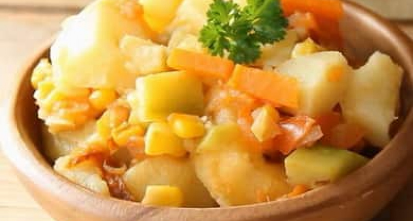 Овощное рагу с кабачками и кукурузой - просто, вкусно и сытно