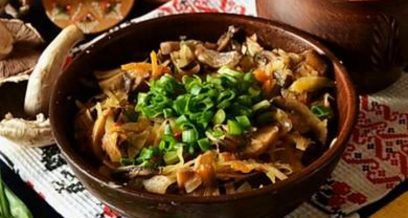 Тушеная капуста с грибами - секреты постного блюда