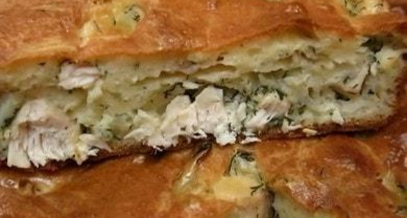 Заливной пирог с курицей - интересный и вкусный рецепт
