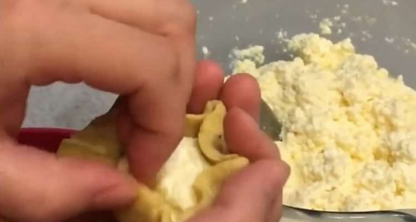 Кукурузный хинкал с творожной начинкой на пару