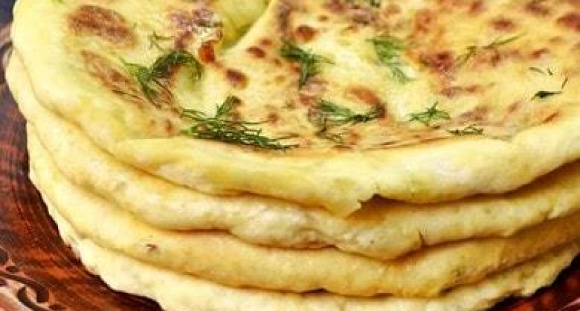 Быстрое хачапури на кефире с сыром на сковороде - очень вкусно