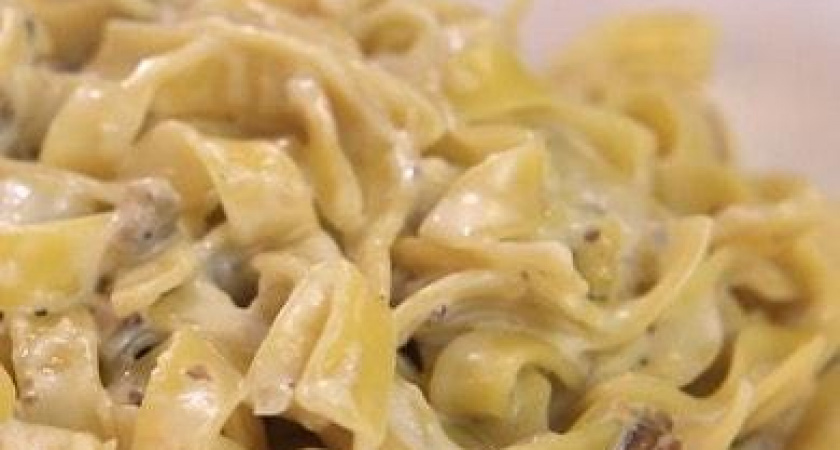 Спагетти с грибами в сливочном соусе - очень вкусный и ароматный рецепт