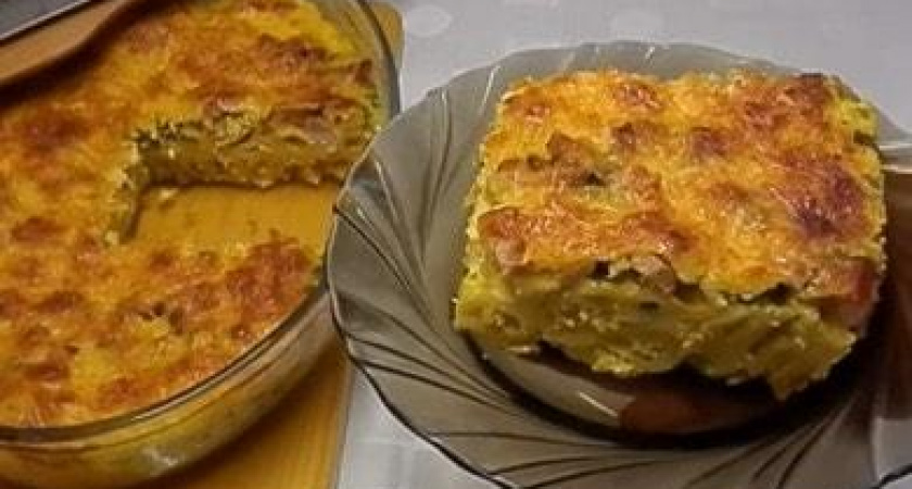 Запеканка из макарон "Ленивая жена" - выпекаем в духовке 🍝