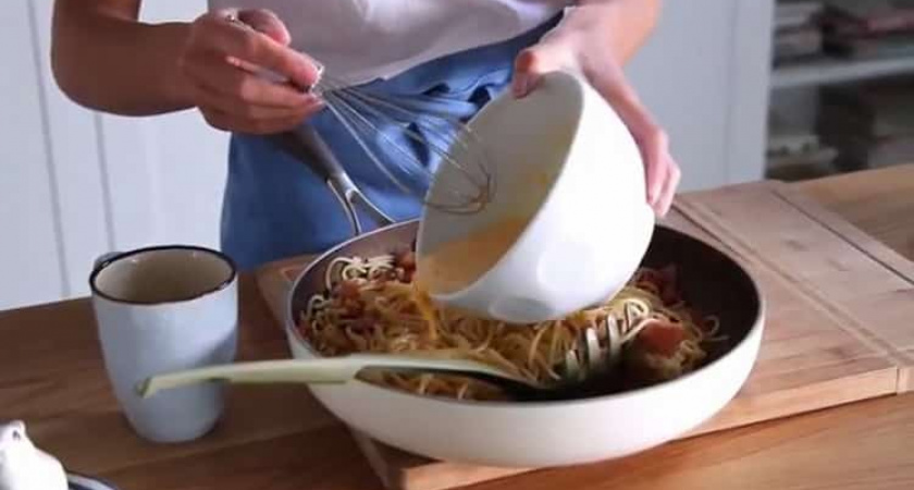 Классическая римская карбонара с беконом 🍝