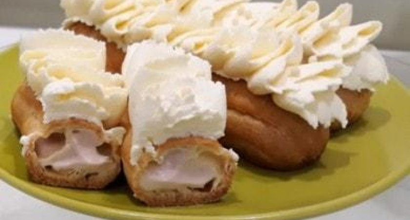 Вкусные и необычные эклеры с малиновым кремом &#x1f370;