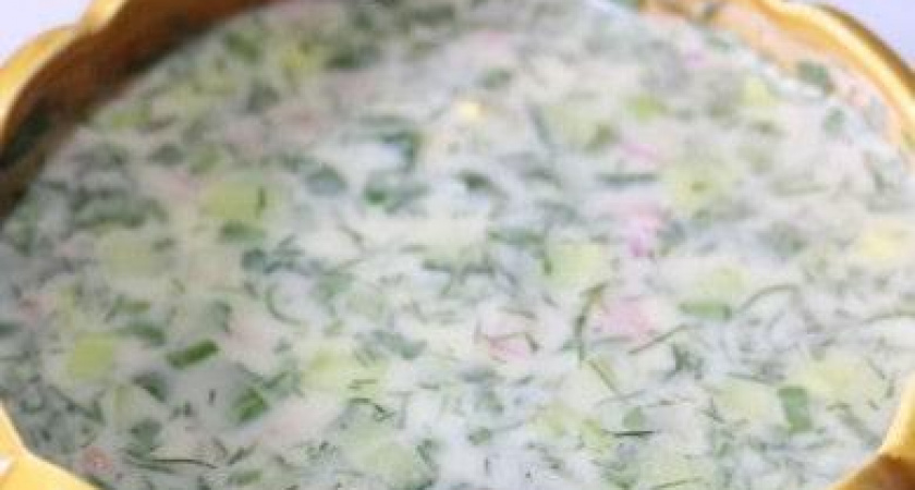 Рецепт вкусной окрошки на минералке со сметаной и кефиром &#x1f963;