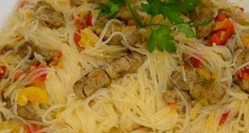 Фунчоза с мясом - горячее блюдо к праздничному столу 🥩