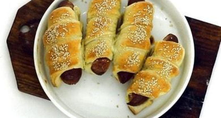 Сосиски в домашнем слоеном дрожжевом тесте - очень вкусно 🌭