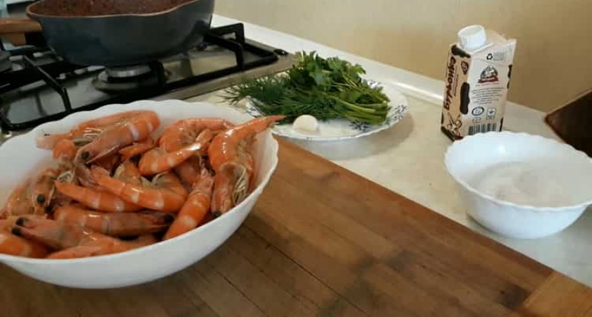 Невероятно вкусные королевские креветки в чесночно-сливочном соусе 🦐