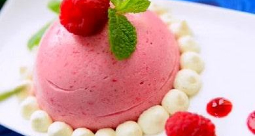 Очень вкусный ягодный муссовый десерт из малины 🍮