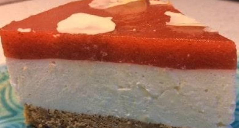 Клубничный чизкейк без выпечки с маскарпоне - легкий рецепт 🍰