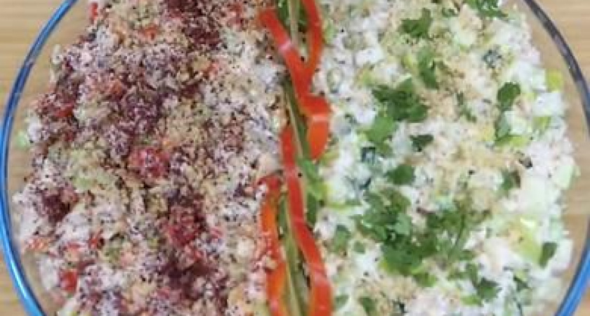 Салат с курицей и сельдереем - красивая и легкая закуска с орехами и специями 🥗