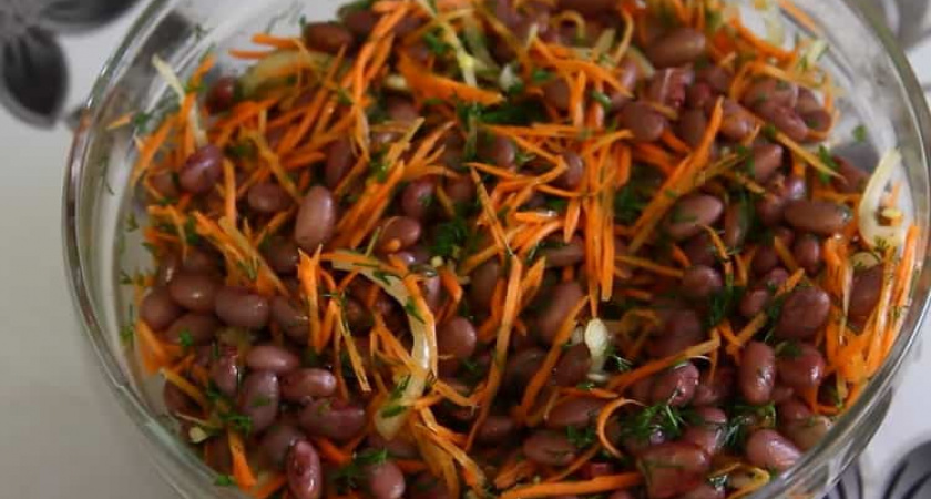 Как научиться готовить вкусный салат с фасолью и морковкой &#x1f955;