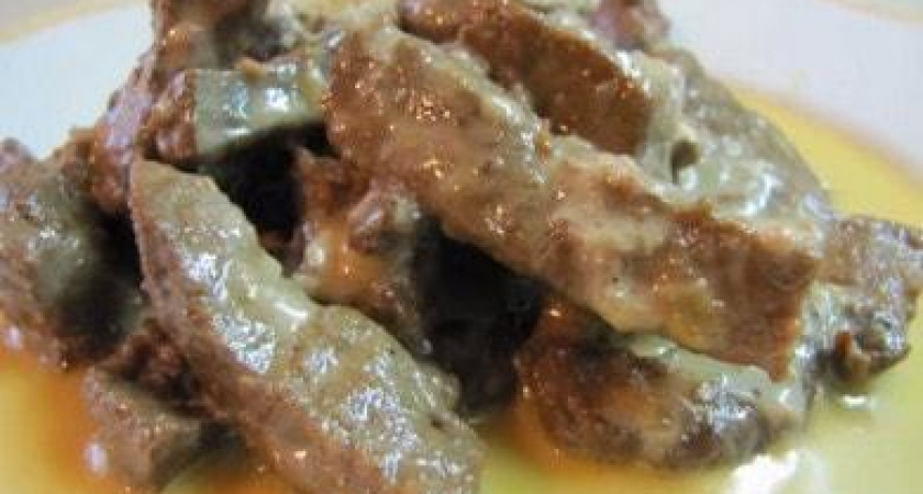 Как научиться готовить вкусную печень тушеную в сметане &#x1f969;