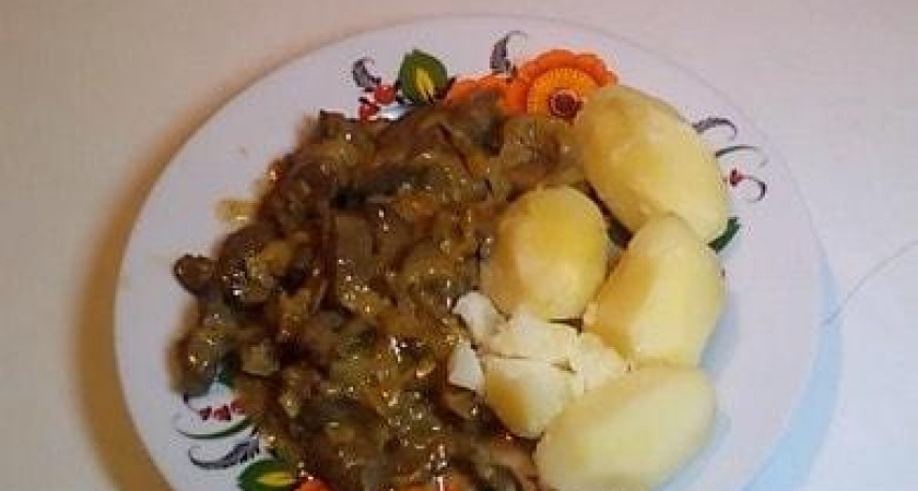 Как научиться готовить вкусную говяжью печень в сметане с луком &#x1f969;