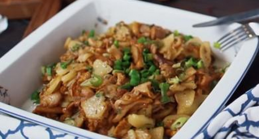 Жареные грибы лисички - простой рецепт приготовления &#x1f344;