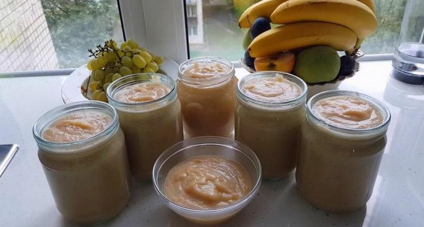 Пюре «Неженка» из яблок и сгущенки на зиму 🍏