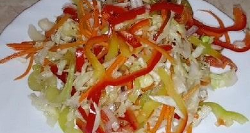 Салат "Осенний" - рецепт приготовления на зиму без стерилизации 🥫