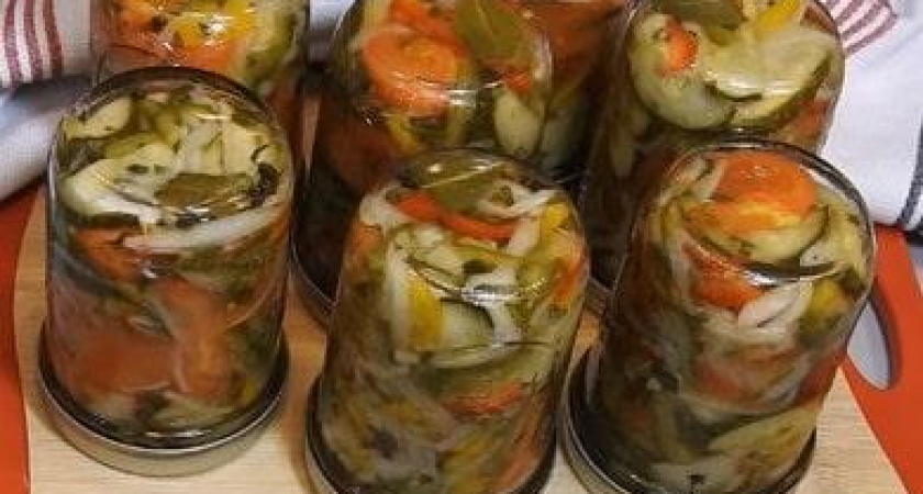 Салат Донской на зиму - хрустящие и ароматные овощи круглый год 🥫