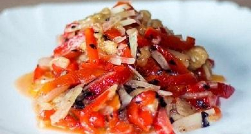 Перец с баклажанами по-одесски - очень простой и вкусный рецепт 🥗