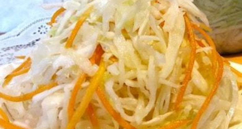 Рецепт квашеной суточной капусты &#x1f957;