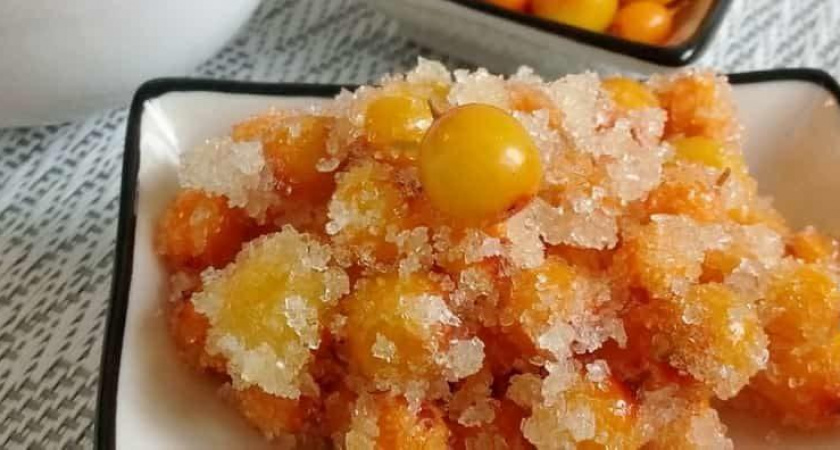 Вкусная и полезная облепиха с сахаром на зиму без варки 🥣