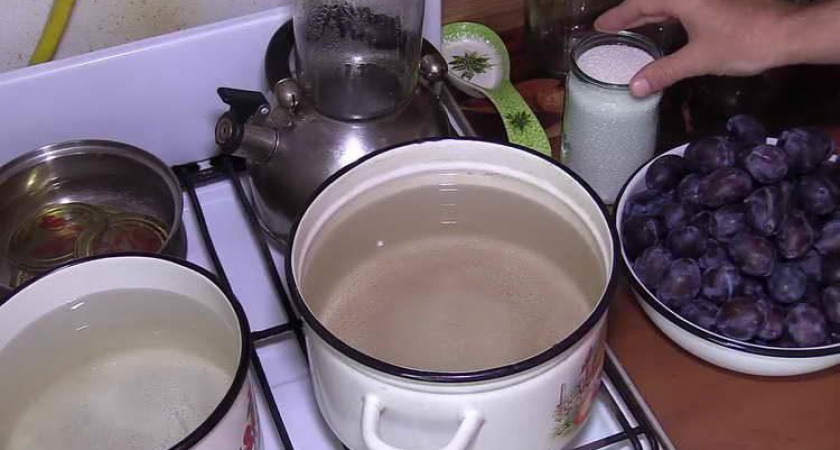 Консервированные сливы в сиропе на зиму&#x1f963;