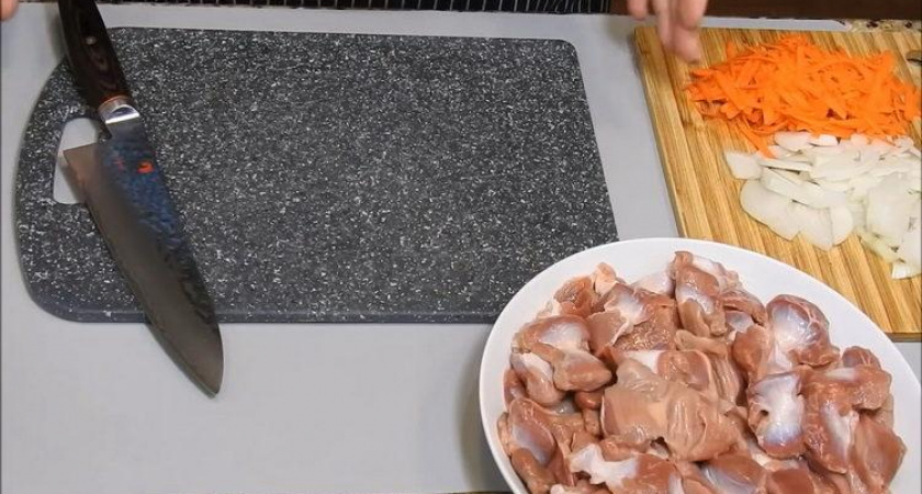 Рецепт приготовления мягких 🥝 и нежных куриных желудков