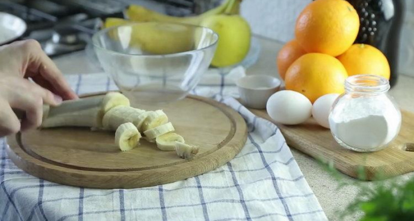 Банановые оладьи без 🥝 муки и сахара