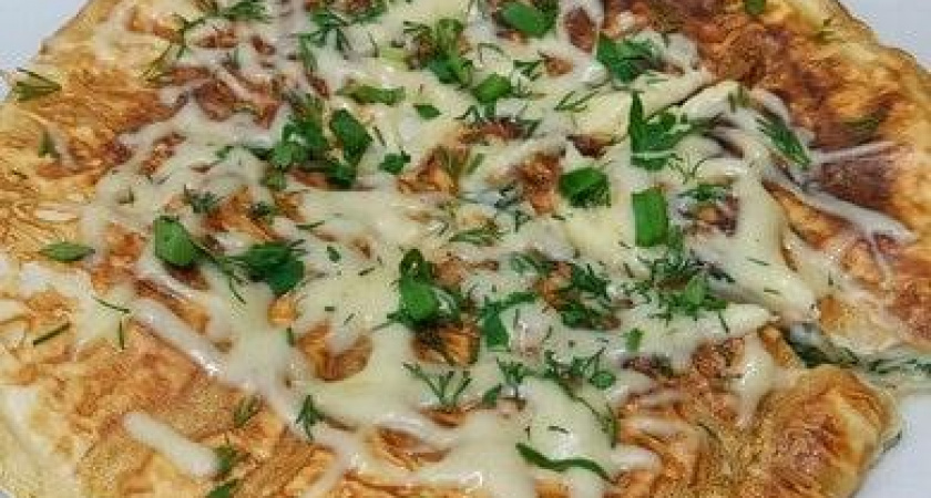 Вкусная и сытная яичница 🥝 в лаваше с сыром