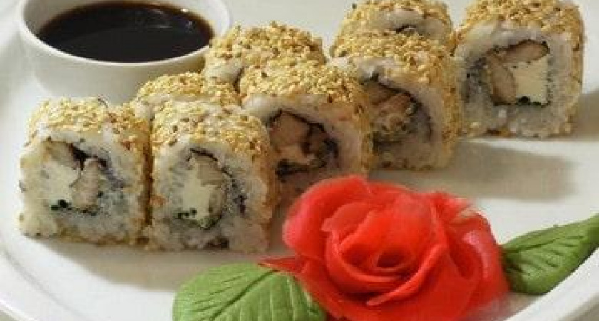 Вкусные роллы с курицей 🥝 и кунжутом