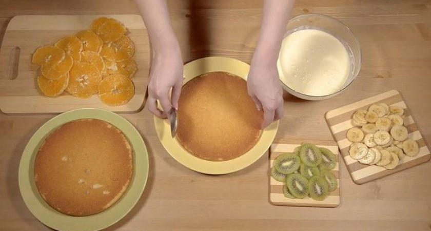 Торт из готовых бисквитных 🥝 коржей - проще простого