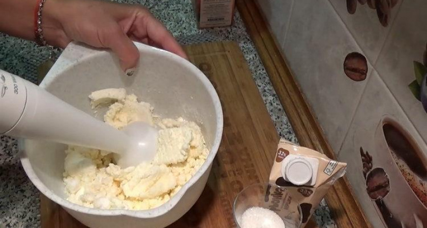 Бисквитный торт с творожным 🥝 кремом