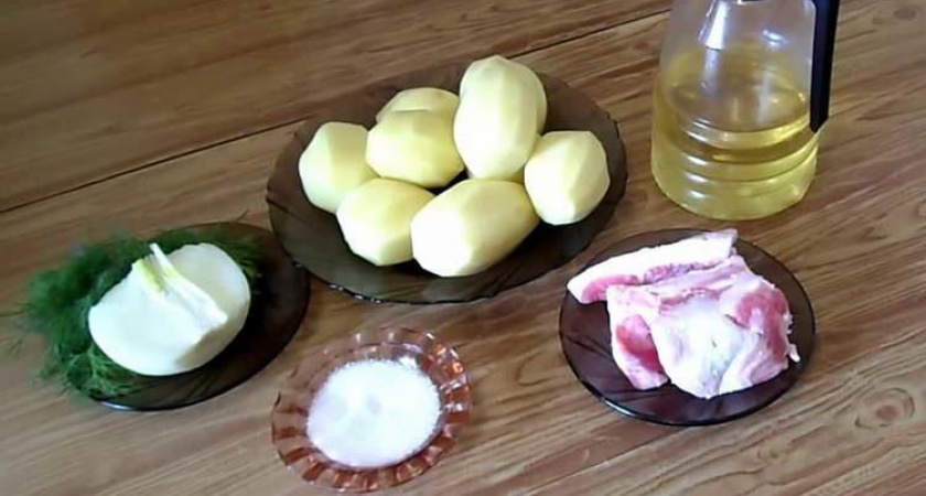 Аппетитная жареная картошка 🥝 с луком на сале