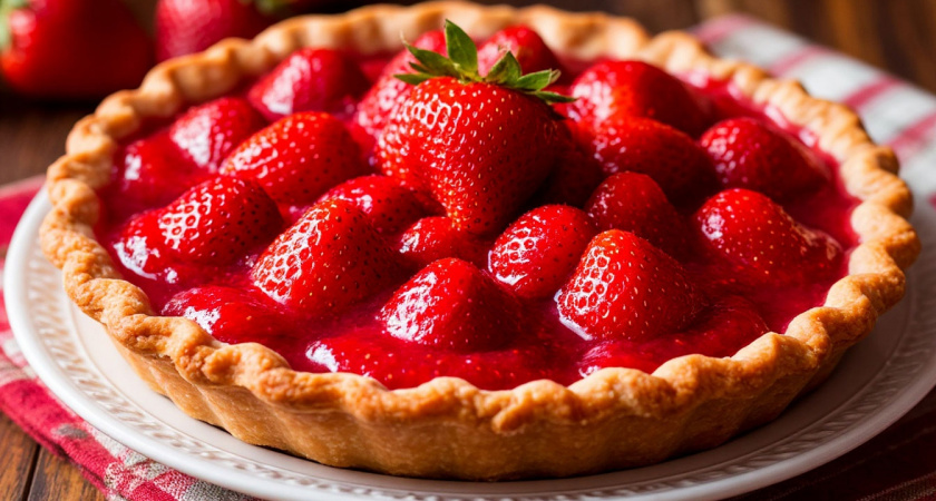 Не пирог, а вкуснотища: режем всего 300 гр. клубники и в духовку - тает во рту как пломбир
