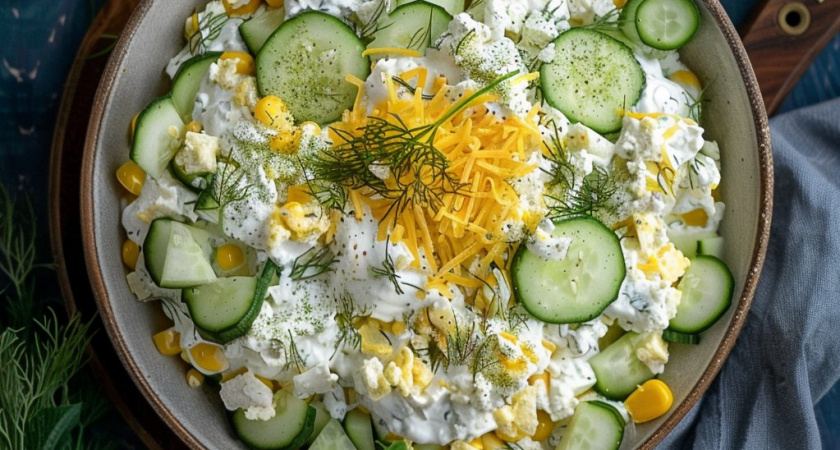 Самый летний салат — вкус обалденный. Вся семья «подсела» на эту вкуснятину: готовим на даче за пару минут