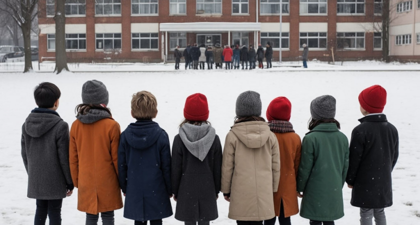 В Нижегородской области школьников заставили ждать на морозе –24°C окончания линейки из-за опоздания в школу