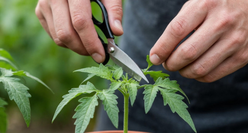 Режу листья у томатов, и стебли вырастают с мизинец: "дикий" способ для мощной рассады, о котором знают только агрономы 