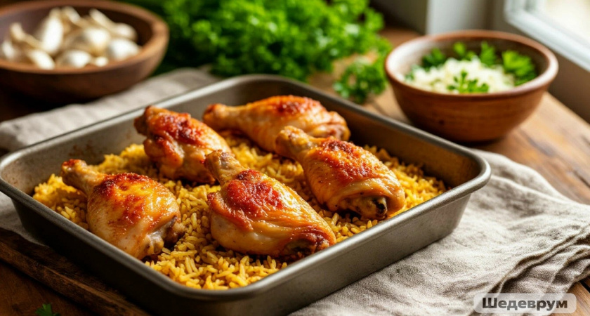 Этот рис ты будешь вспоминать еще неделю - вкуснее мяса: такое сочетание, ради которого стоит запачкать противень
