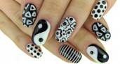 Черно-белый маникюр в домашних условиях