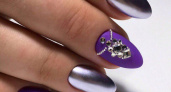 100 фото самых красивых 🥝 вариантов дизайна фиолетовых ногтей