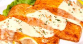 Лосось в духовке под сливочно-икорным соусом - очень вкусный праздничный рецепт