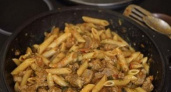 Тушеные макароны по-татарски с мясом и овощами