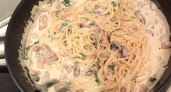 Спагетти с морепродуктами в сливках - рецепт прекрасного ужина 🍝