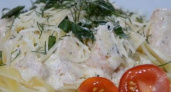 Паста Тальятелле с красной рыбой в сливочном соусе 🍝