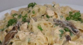 Макароны в сливочном соусе с курицей и грибами - обед за 15 минут 🍝