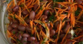 Вкусный постный салат с фасолью и морковью 🥗